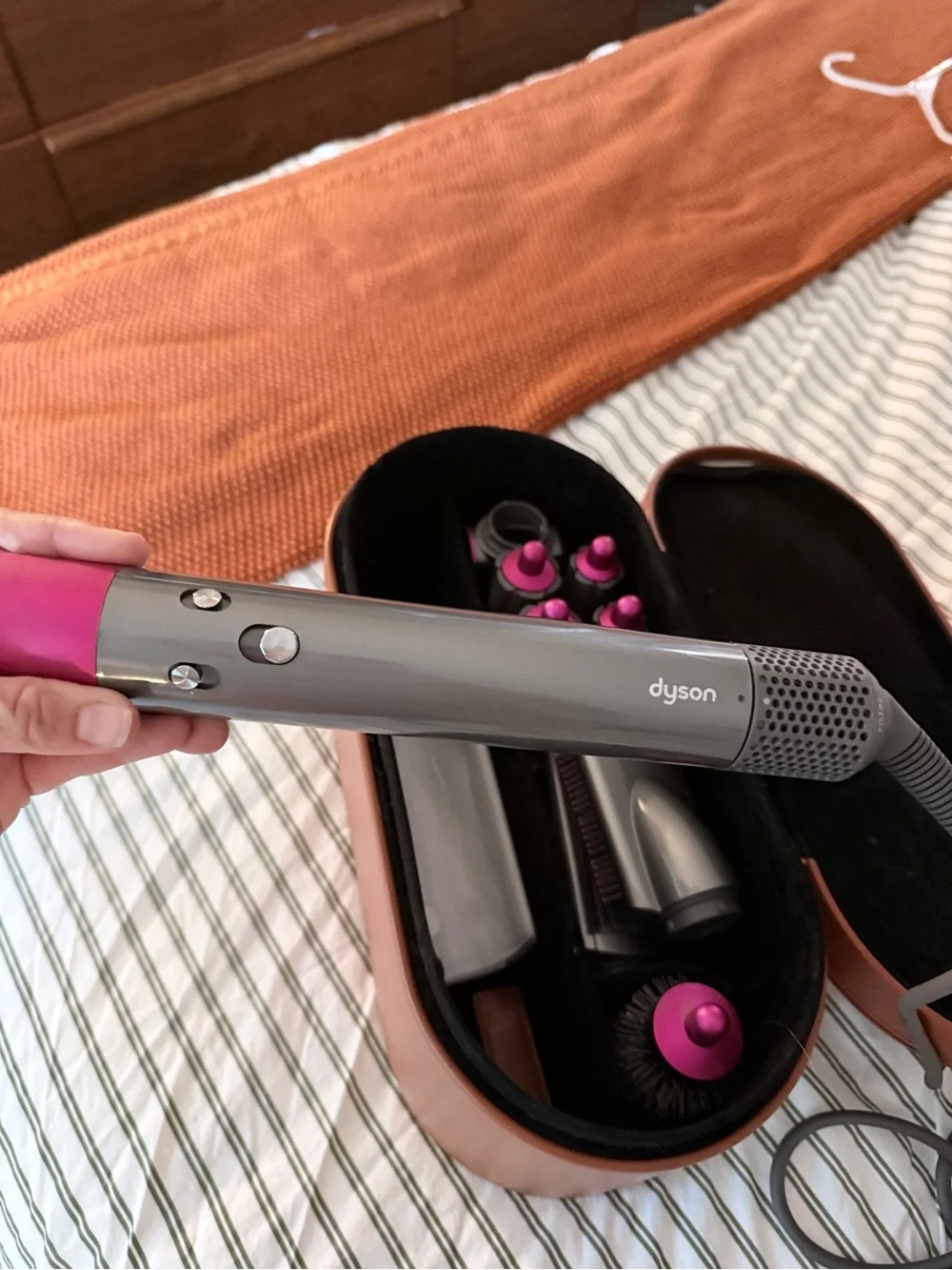 Dyson Hair Styling Set in Pink and Gunmetal